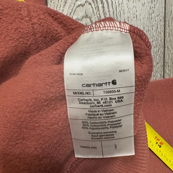Carhartt Men's Brick Red Hoodie - Picture 9 of 11